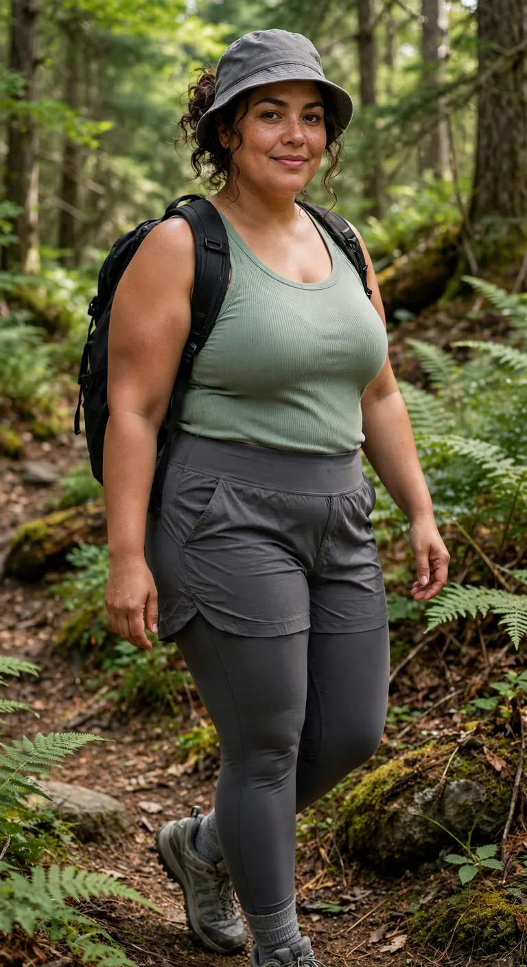 navy trail pants with a mint performance tee