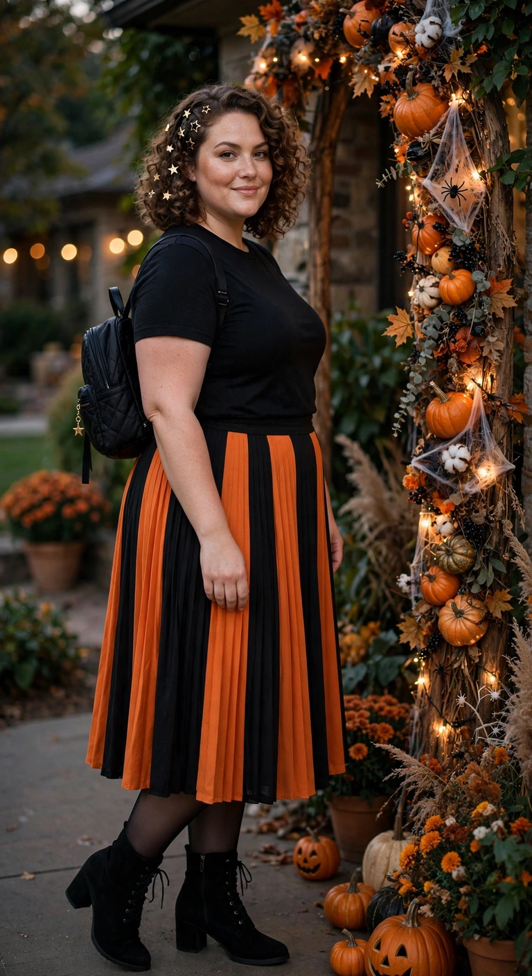 leopard cardigan with black wide-leg pants