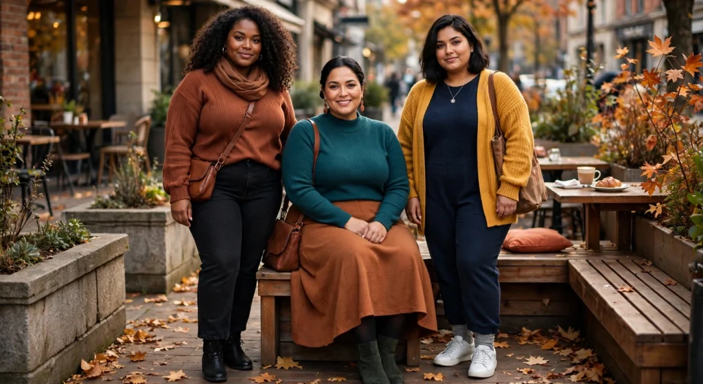 19 Plus Size Fall Outfits for Big Stomach Women